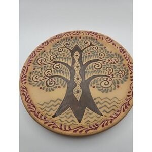 Handmade‎ ceramic plate signed by artist